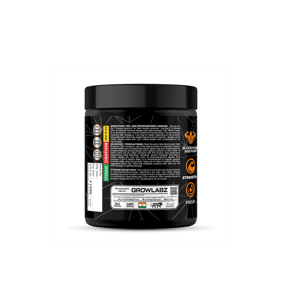 Growlabz Angryman Pre-Workout (Extreme Potency)