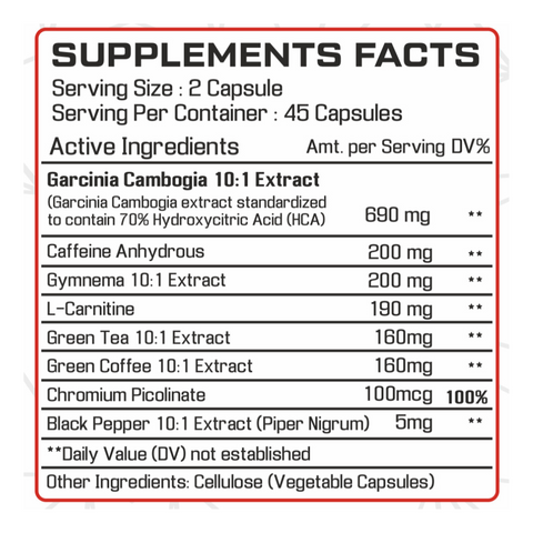 Badman Cutz (Ultimate Fat Loss Formula) 90 Caps