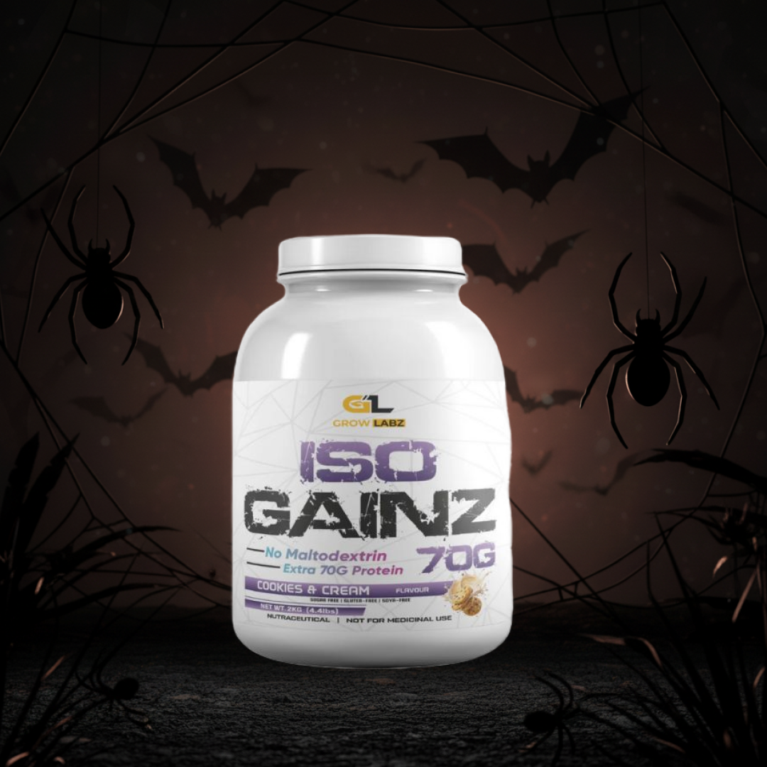 Growlabz ISOGAINZ Muscle Mass Gainer With Pure isolate Protein & Complex Carbs