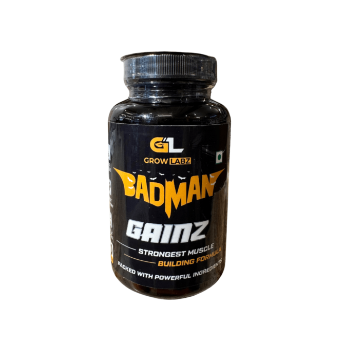 GROWLABZ BADMAN GAINZ 100% Natural Size Gaining Formula | 90 Capsules